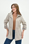 Women's Water-Resistant Plus Size Zip-Up Hooded Cotton Plaid Trench Coat - 6