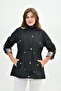 Women's Water-Resistant Plus Size Zip-Up Hooded Cotton Plaid Trench Coat - 3