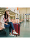 Logo Series Medium Suitcase Maroon, ABS HardShell Lightweight Durable Secure Number Lock. - 7