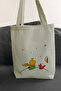 Printed Daily Beach Shopping Tote Cloth Bag with Quality Fabric Inner Pocket