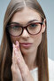 Pascal Burgundy Red Cat Eye Transparent Tr90 Women Men Unisex Blue Screen Goggle Eyewear