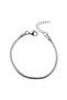 Stainless Steel Italian Snake Back Pipe Model Unisex Bracelet 4 mm 20 5 cm