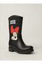 Minnie Mouse Posing Printed Plush Waterproof Girl's Rain Boots - 6