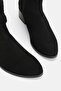 Women's Black Suede Genuine Leather Size 35-41 Short Heeled Boots & Booties - 5