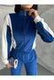 French Velvet Fabric Tracksuit Suit - Soft Textured Cool Comfort - 5