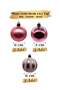 New Year Ball Decoration 6 cm 9 Pieces Matte Glossy Draw. Rose Gold Brs-3570 - 2