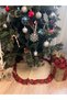 New Year's 65 cm Christmas Tree Cover Linen Plaid Ruffle Skirt Christmas Newyear - 2