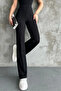 Women's Crepe Fabric Stretch Fabric Front-Drawstring Flared Palazzo Pants - 2