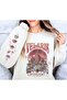 VELARIS SLEEVE DETAIL PRINTED OVERSIZE WOMEN'S sweatshirt