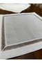 6 Pieces of Linen Fabric Napkins with Colber 40 X 40 cm - 2