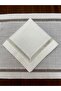 6 Pieces of Linen Fabric Napkins with Colber 40 X 40 cm - 5
