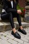 ALBERTO WOMEN'S BLACK GENUINE LEATHER EVA SOLE LOAFERS - 3