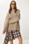 Soft Textured Oversize Knitwear Sweater Vi̇zon Lpf0063 - 2