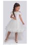 White Color Sequined Glittering Tail Style Wedding Party Kids Evening Dress Gown Aby170 - 7