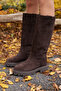 Zelly Women's Coffee Real Leather Suede Eva Sole Boots