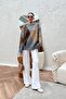 Women's Crew Neck Argyle Oversize Argyle Pattern Knitwear Sweater, Knitwear Sweater Fmoda1997 - 2