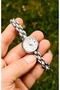 Pearl Grains Series - Women &Apos; S Wristwatch with Stones in Pearl Look