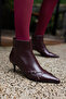 Borisso Women's Bordo Heeled Booties - 6