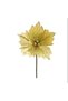 New Year's Artificial Poinsettia Gold Flower Single Branch Christmas 16*25 cm Gold - 4