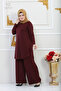 New Season Trousers Tunic Double Set Lycra Cotton Fabric Flexible Comfort Model Stylish Hijab Set - 6