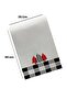 Plaid Christmas Red Pine Tree Kitchen Drying Oven White Hand Towel 100% Cotton 35X50Cm 2 Pieces - 2