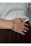 Gold Thin-Thick Bracelet Stainless Steel Men's Women's Shiny Surface Unisex - 3