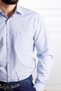 Eleta Small Plaid Pattern Pocket Classic Fit Cotton Light Blue Shirt - 7