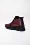 Genuine Leather Orthopedic Women's Boots Burgundy 2 Zippered Padded Sole - 5