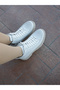 (Velma) Ecru Real Leather Lace-Up Zippered Ankle Boots - 7