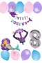 Mermaid Birthday Set - Mermaid Foil Balloon Mermaid Banner Pink Purple Blue Balloon Age 8
