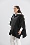 Vi̇nleks Faux Leather Maternity Poncho Coat - 2