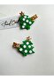 Glitter Shiny Christmas 2-Piece Clip Pine Tree Buckle - 2