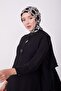 Black Dress with Inner Skirt and Buttons - 23K9706 - 3