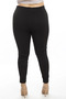 High Waist Recovery Plus Size Women's Leggings - Diving Fabric (Uygkn) - 3