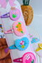 Mixed Flower Figured Snap Buckle 5 Pieces - 3