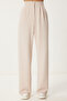 Lycra Comfortable Palazzo Knitted Trousers Cream Lrv0019 - 5