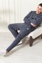 With Logo Cotton Combed 3 Thread Raster Pilling Free Premium Class Men's Tracksuit Set - 7