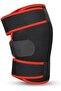 Orthopedic Knee Support | Black/red | Adjustable With Velcro | Pain Relief, Gym - 2