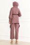 Dusty Rose Belt Detailed Set - 19001 - 4