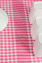 100% Cotton Fuchsia,Pink Color Gingham 1Pc Drying Cloth,Feeding Cover,Serving Napkin 40X60 - 3
