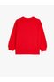 Sweatshirt Slogan Printed Long Sleeve Crew Neck Cotton Ribbon - 2
