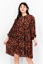 Women Floral Print Mini Dress, Black