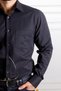 Elvio Textured Classic Fit Pocket Cotton Black Shirt - 3