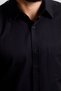 Elvio Textured Classic Fit Pocket Cotton Black Shirt - 9