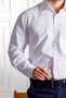 Elvio Textured Classic Fit Pocket Cotton White Shirt - 5
