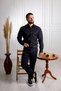 Elvio Textured Classic Fit Pocket Cotton Black Shirt - 4