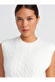 10674 Crew Neck Hair Knit Soft Textured Knitwear Sweater-Ecru - 3