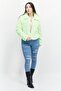 Women Textured Trench Coat, Lime - 2