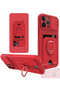 iPhone 13 Pro Compatible Case with Sliding Camera Protection and Ring Stand - Red - T18769