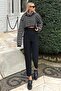 Black Anna High Waist Thin Women's Trousers